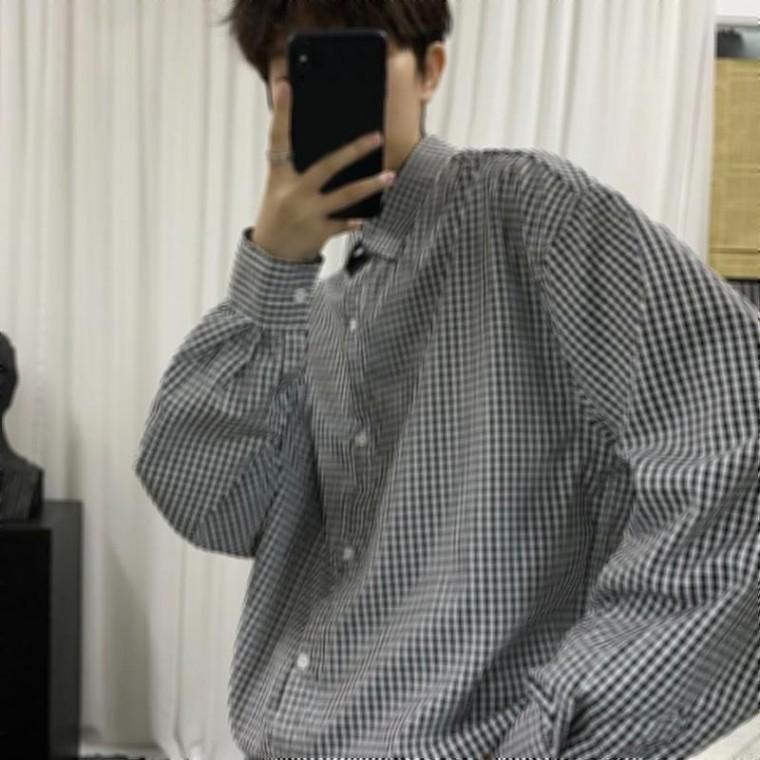 패션 체크 남방 패턴 격자 셔츠 클래식한 캐주얼