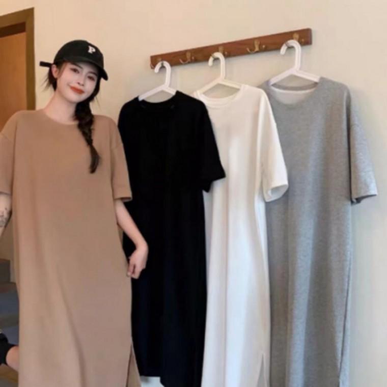 박시핏원피스 4컬러 반팔 여름 박시핏 롱원피스 여성 마실룩 꾸안꾸 여름원피스 마실룩원피스