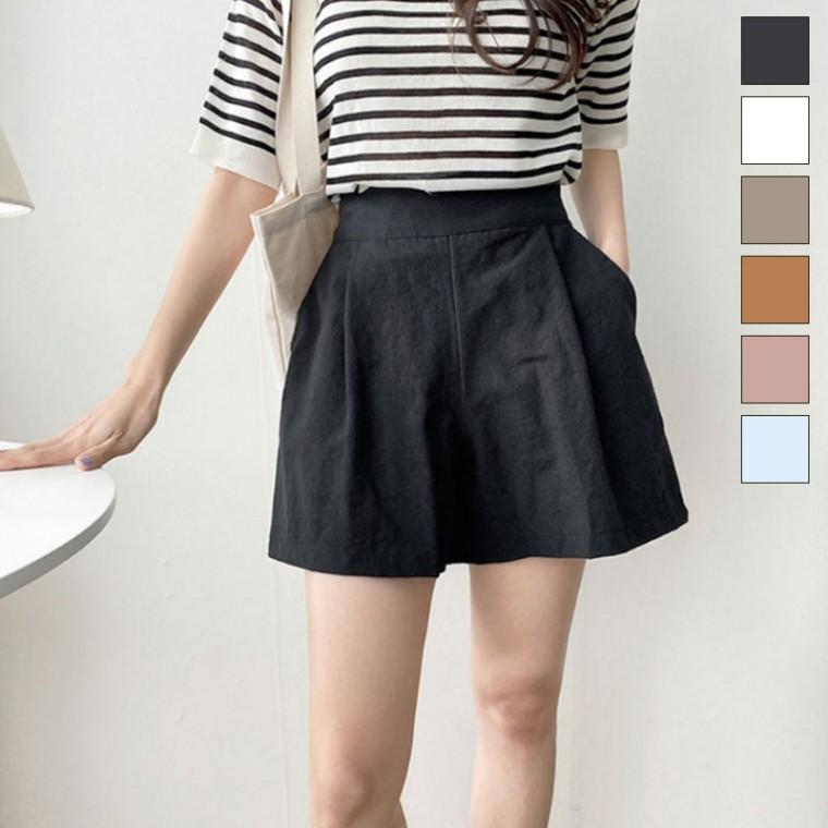 데일리 여성 반바지 베이직 반바지 플 밴딩 여름 데일리반바지 여름반바지