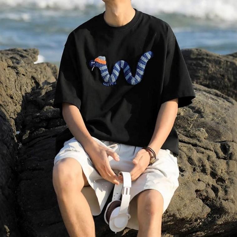 여름 프린팅 상의 남성반팔티 데일리티셔츠 반팔티 캐주얼 여름티셔츠