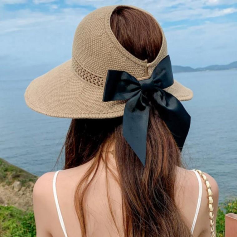 PA 라피아햇 리본 밀짚모자 여름 버킷햇 자외선 차단 썬캡