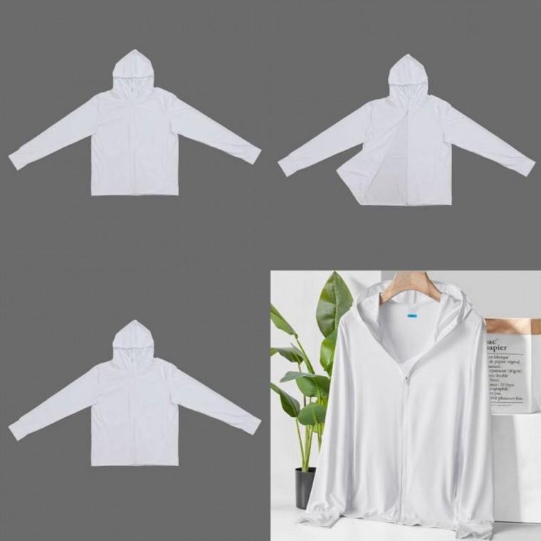 남성 자외선차단 후드집업 2XL 화이트 여름아우터 여름집업