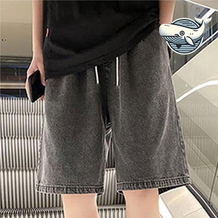 여름 남성 와이드 반바지 캐주얼 데님 팬츠 남성 여름 반 슬랙스 남자 숏 편한 남녀공용 시원한
