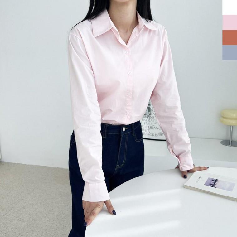 REN 3361 여자 사계절템 베이직 긴팔 숙 비치 여성 상의 숙 루즈핏 XL 겨울 사이즈 남방 S 원피스 블라우스