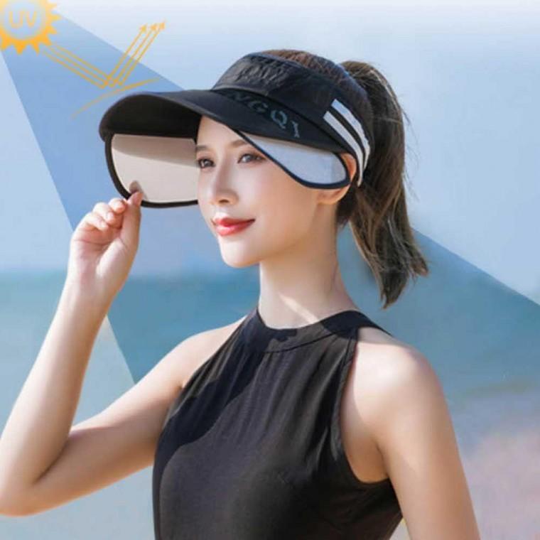 썬바이저 썬캡 여름썬캡 가리개 여름 썬바이저모자 햇빛 두줄 모자 날개형 원픽