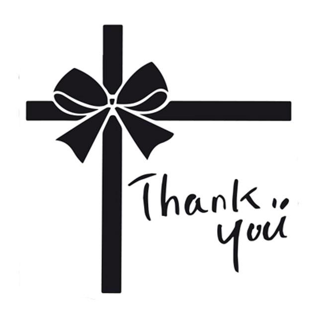베이킹 스텐실도안 리본 감사합니다 Thank you CTA2