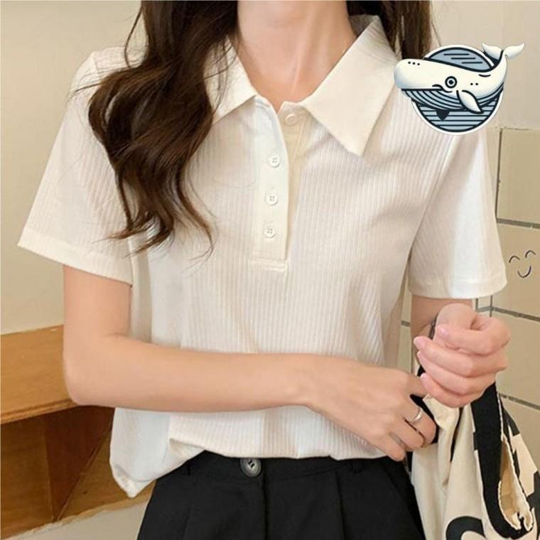 여름 세련된 골지 카라 티셔츠 직장인 데일리 출근룩 데이트 캐주얼 패션 카라 옷 룩코디 셔츠 여름