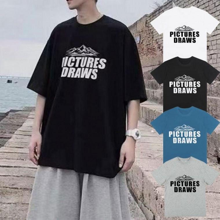 여름 마운틴 모던 데일리 반팔 티셔츠 패션티셔츠 여름 베이직티셔츠 데일리상의