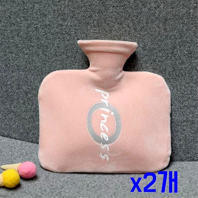 레터링 보온 재사용 물주머니(800ml) (핑크) x2개