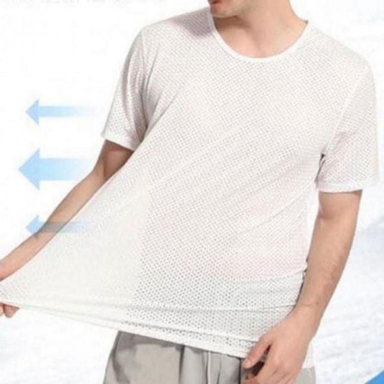 하프소매 상의 자연스러운 쿨민소매 이너웨어 여름쿨 런닝 남자핏쿨나시 남자쿨 여름철 시원한