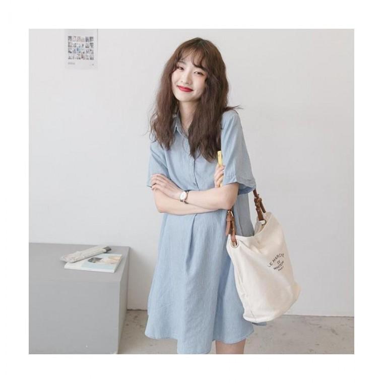 루미나D 반팔 임산부 셔츠 원피스 빅사이즈 루즈핏 여름