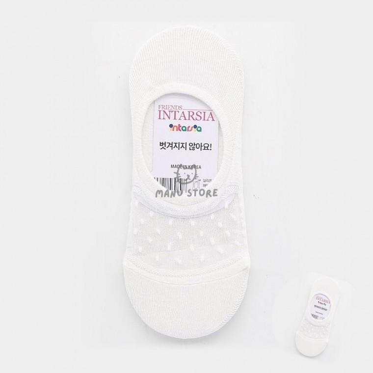 여성덧신양말 여자덧신 여성여름양말 덧신페이크삭스 여성패션양말 여성용 도트 페이크삭스 화이트 5켤레