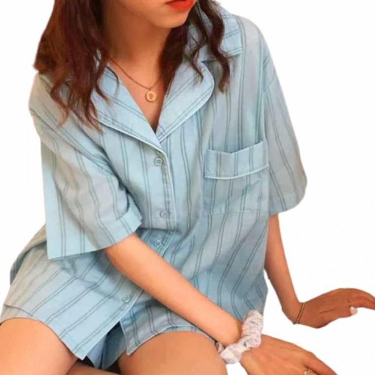 반팔 파자마 반바지 여성파자마세트 반팔파자마세트 여자홈웨어 여성여름잠옷세트 여성홈웨어