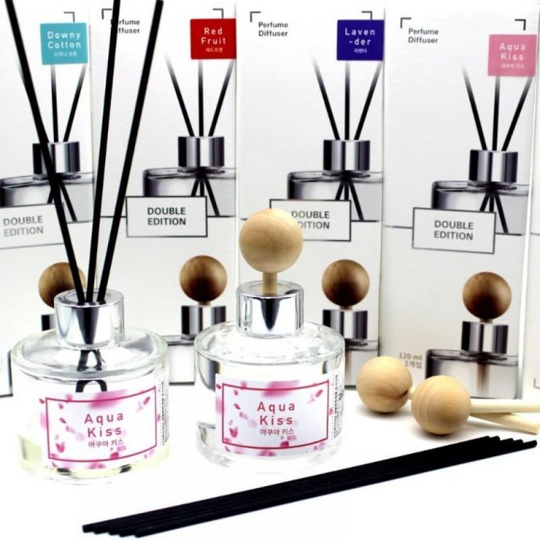 HT 올레비엔 퍼퓸 디퓨저 더블에디션 120ml x 2ea 비치형 상쾌한비누향 방향제 캄파 세제 실내용 디퓨저 욕