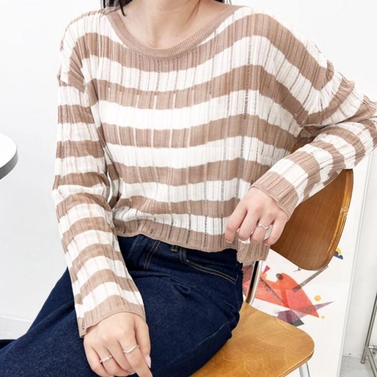 A 크롭 여자 여자스웨터 가을여자 따듯한 티 여름 여성스웨터 예쁜 시스루