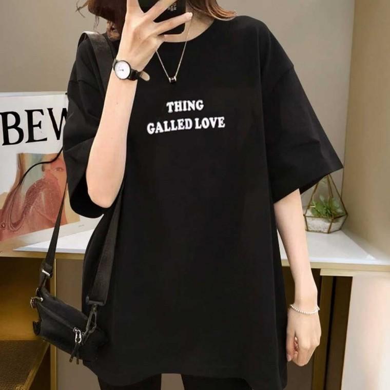 레터링 여성무지 티무지면티 룩 여성면 티 여성오버핏 반팔티여자여름옷