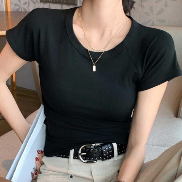 크롭 롱 여성여름 여성롱 여자롱 크롭반팔티 박스티 반팔크롭티 여성반팔