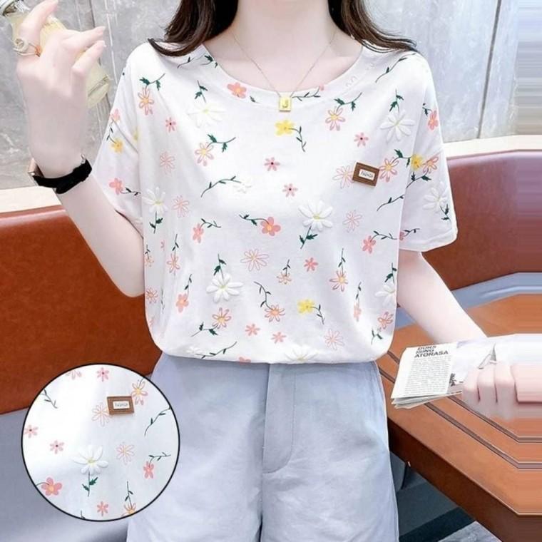 세미크롭 여자반팔티셔츠 여성티셔츠 여성 입술넥티 여자여름반팔티