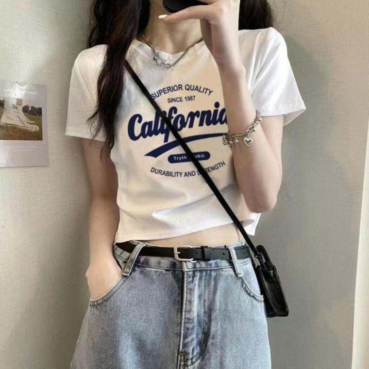 여자반팔티 루즈핏 여자반팔면티 여름 크롭티 크롭 여성티셔츠 여자반팔티셔츠