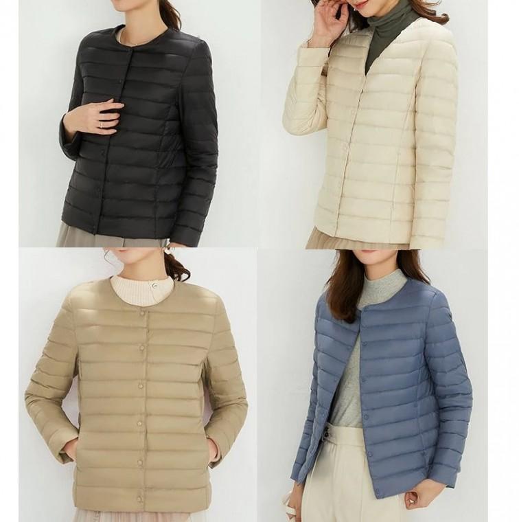 여성용 여자 오리털 경량 패딩 덕다운 점퍼 자켓 M-4XL