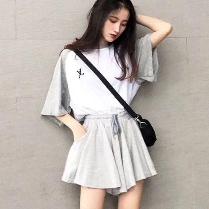 여자 치마 바지 반팔 츄리닝 미니 스커트 상하 세트