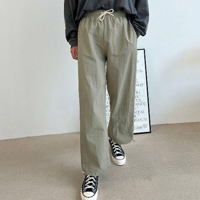 데일리 남자 와이드 팬츠 스트링 바지 통바지 3컬러