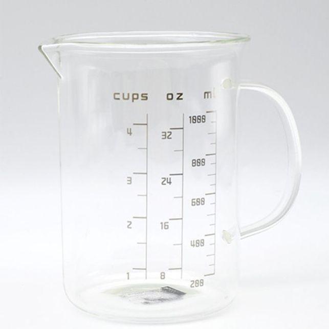 마카 유리 계량컵 비커 용량컵 제빵 계량컵 1000ml