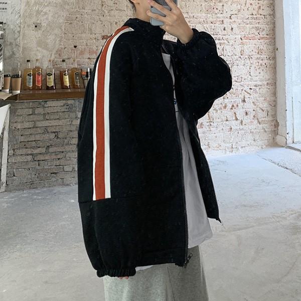 기본 슬리브 배색 집업