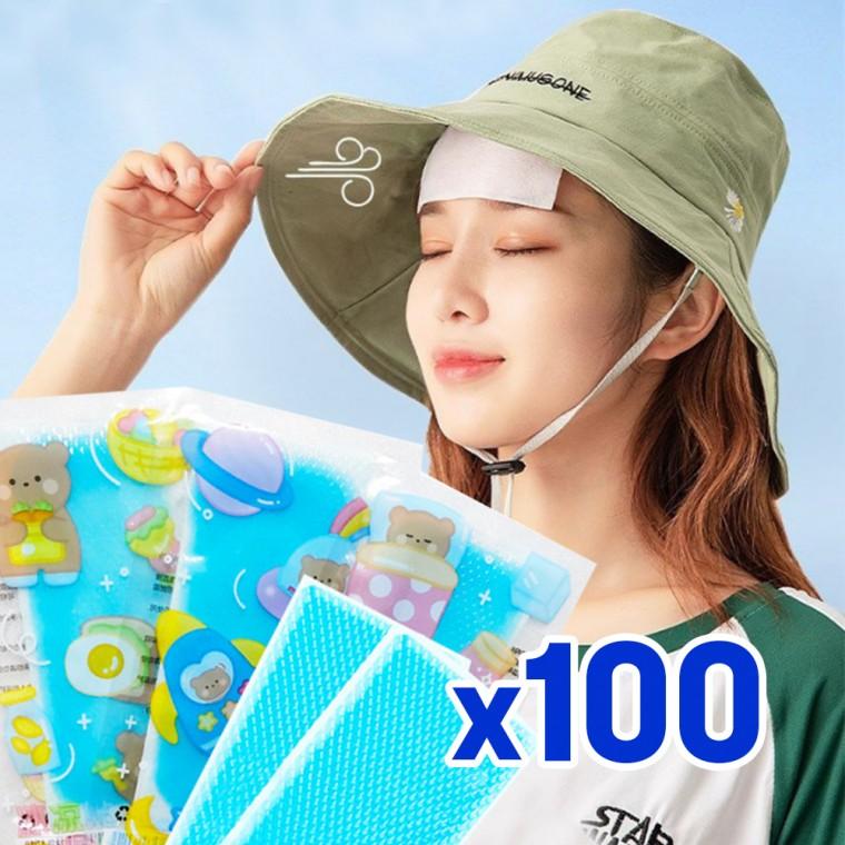 (100개) 붙이는 아이스 쿨패치 쿨링패치 냉각패치 냉각시트 해열패치
