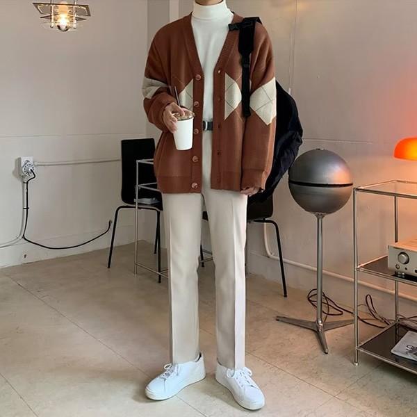 남성 데일리 브이넥 가디건