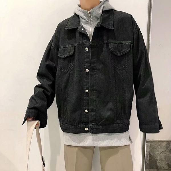 남성 심플 데님 자켓