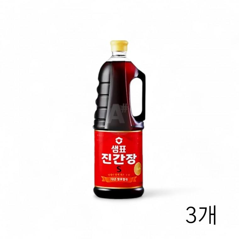 샘표식품 진간장 S 1.7L X 3개 조리볶음용 한식간장 만능간장 장아찌용 양념장용 집간장 전통한식간장