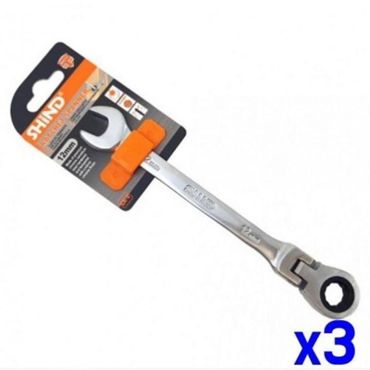 고강도 라쳇 렌치 12mm x3개 수도관작업 수작업공구