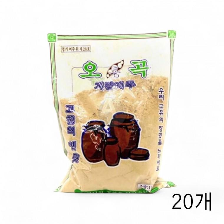 오곡식품 계량 메주 분말 1kg X 20개 식당 고추장재료 된장만들기 맛내기 된장담기 메주띄우기 전통방식