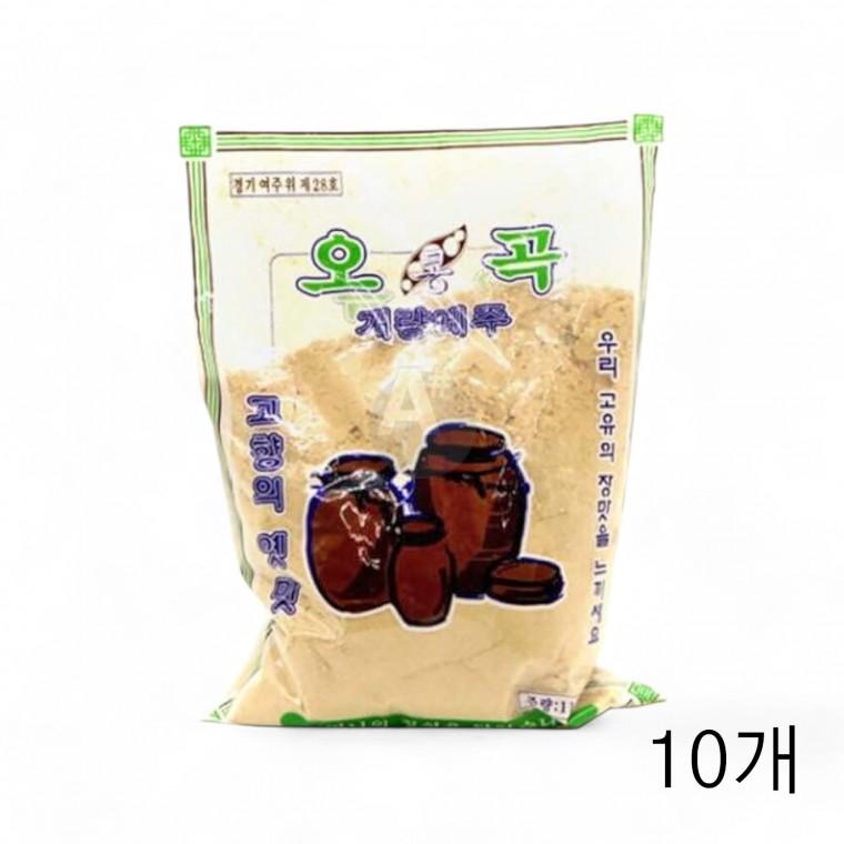 오곡식품 계량 메주 분말 1kg X 10개 식당 고추장재료 된장만들기 맛내기 된장담기 메주띄우기 전통방식