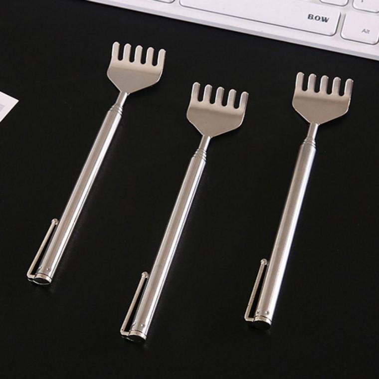 스텐 안테나 휴대용 등긁개 효자손 미니 마사지 스틱 접이식 휴대용등 안테나등 길이 조절