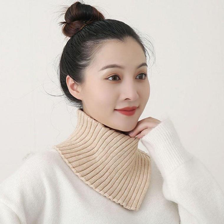 여성 외출 패션 골지 스타일 따뜻한 카라 넥워머 목도리 방한 용품 여자 퍼머플러