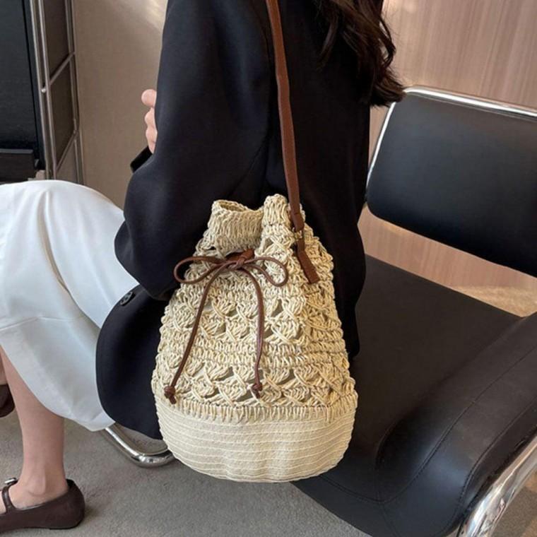 여성 라탄 소재 복조리 스타일 크로스백 숄버 버킷백 미니 숄더백 쇼퍼백 에코백 남성