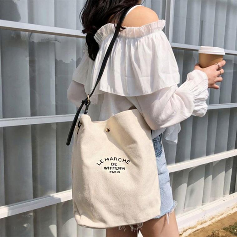 넓은 수납 캐주얼 디자인 가죽 스트랩 데일리 에코백 여성 숄더백 가방 미니 토트백