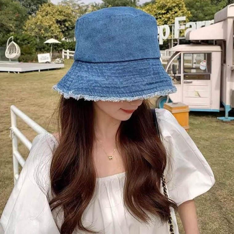 여자 수술 빈티지 스타일 데일리 패션 데님 벙거지 힙합 모자 래퍼 니트 여성 여행