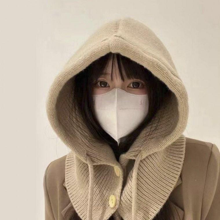 여성 겨울 패션 따뜻한 페이크 후드 워머 바라클 라바 페이크넥 니트넥 후드넥 방한 용품