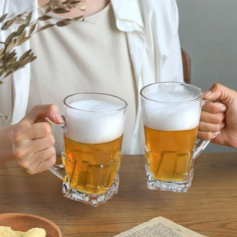 맥주잔 비어글라스 580ml 맥주컵 유리컵 손잡이 머그컵