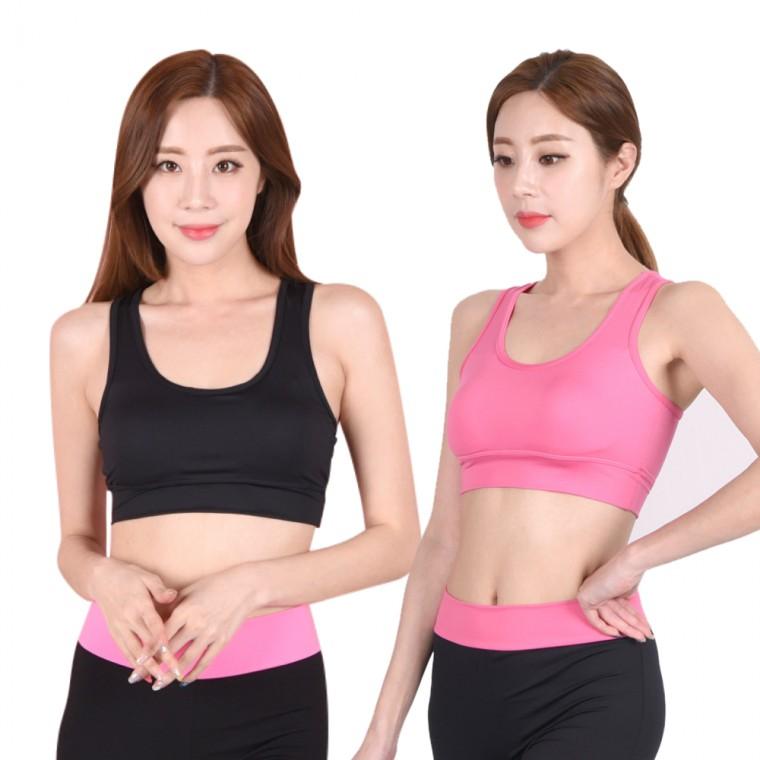 여자 스포츠 운동브라 노와이어 쿨론 쿨브라 요가 런닝