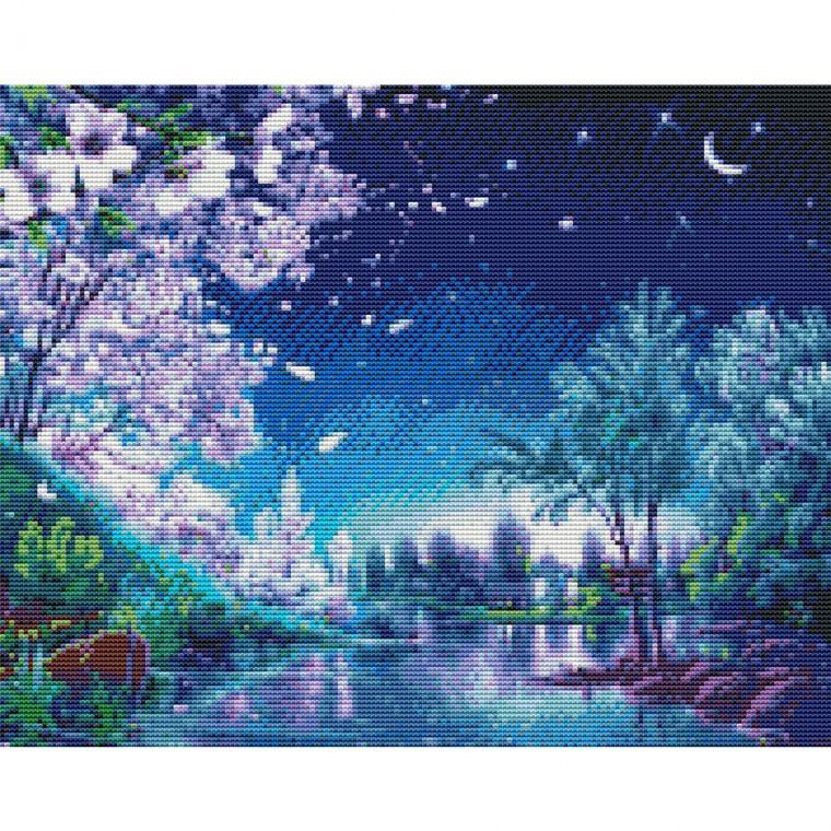 하모니아트 DIY보석십자수 캔버스형 40X50 저녁봄바람