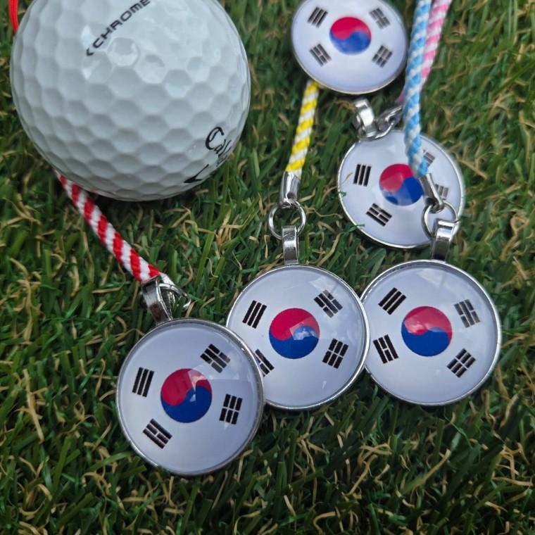 태극기 골프티걸이 티꽂이 5개1세트판매 라운딩 필수품 동반자 선물용