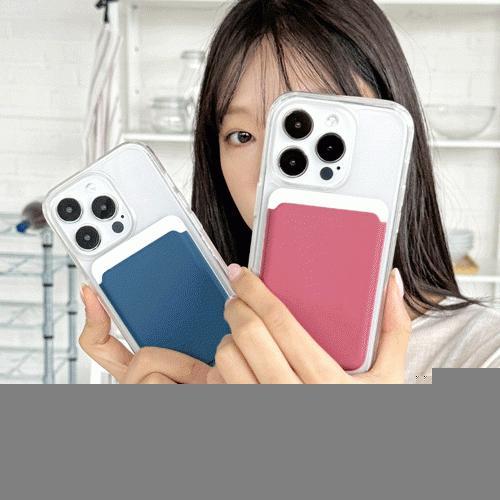 트라이코지 솔리드 뮤트 맥세이프 슬라이드 카드 지갑 카드 2장 수납