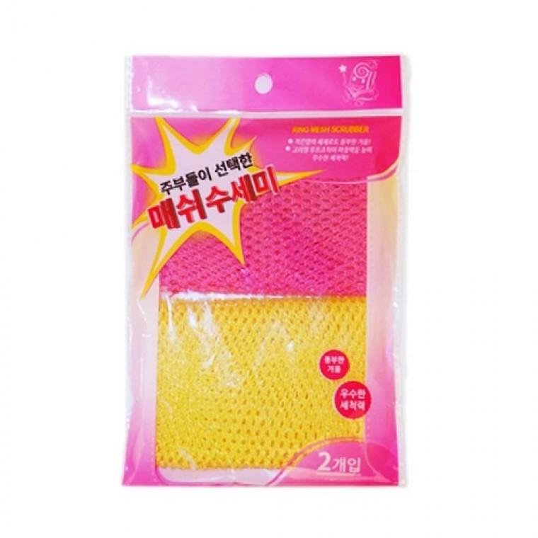 매쉬 수세미 주방 설거지 2P