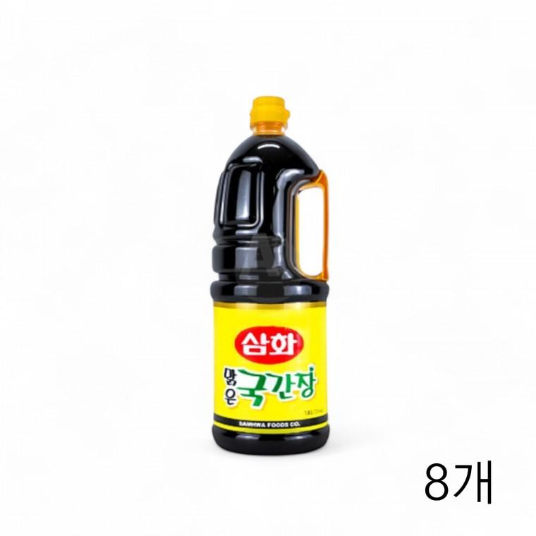 삼화 맑은 국간장 1.8L X 8개 가정용 업소용 한식국간장 식자재 찌개간장 국물용간장 요리간장 맑은국간장