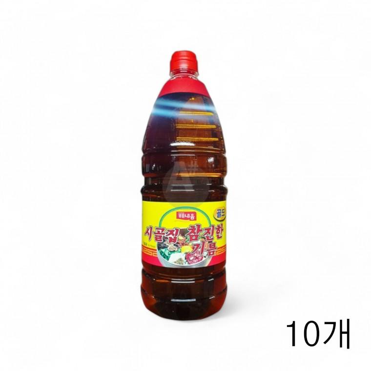 해내음 시골집 참진한기름 골드 1.8L X 10개 대용량 식자재 분식집 고기집 참깨기름 고소한참기름