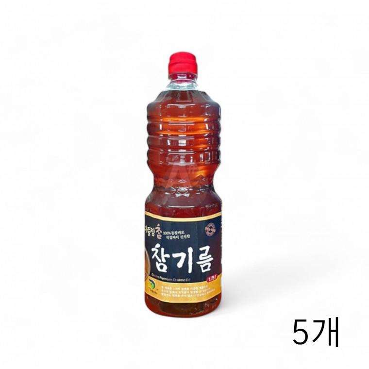 다들림푸드 참기름 1.75L X 5개 대용량참기름 업소용참기름 식당용 분식집 고소한 참깨기름 요리용맛기름